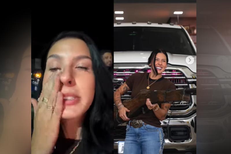 Ana Castela se emociona ao ver caminhonete personalizada e compartilha alegria com fãs