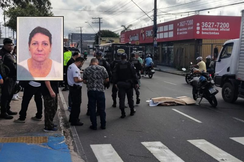 Motociclista sem habilitação atropela e mata idosa em Manaus