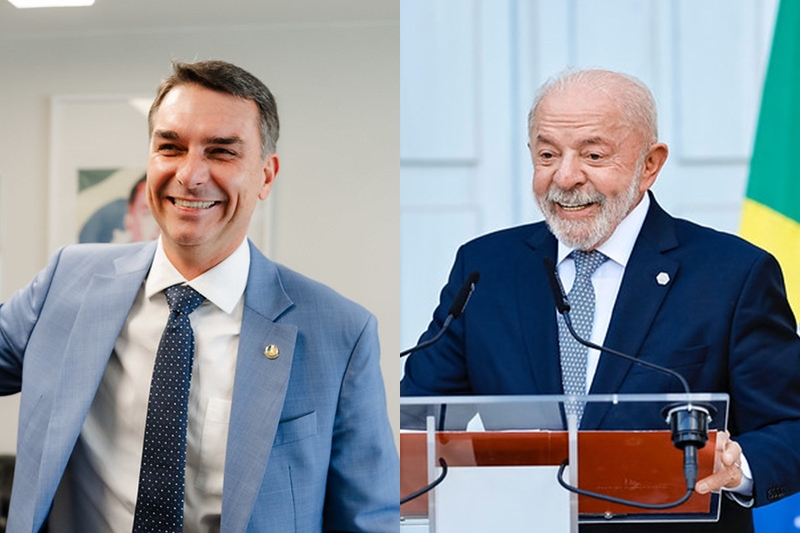 Rejeição a Flávio Bolsonaro e Lula atinge 55% e 53% respectivamente, diz pesquisa