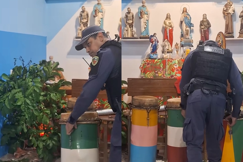 Polícia Militar Apreende Instrumentos Religiosos em Celebração Africana