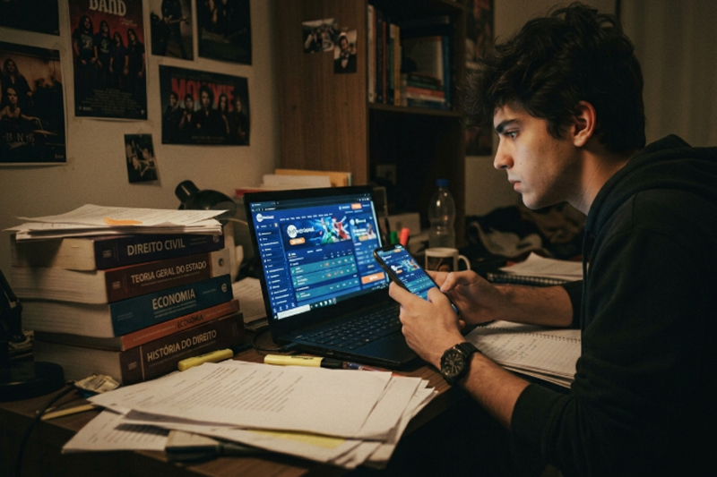 Apostas online afastam jovens da escola e ameaçam permanência na faculdade