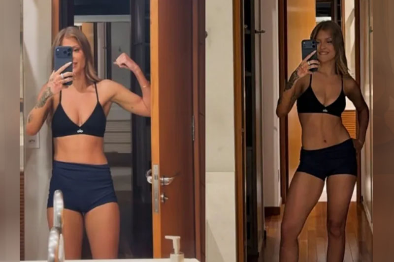 Luísa Sonza mostra corpo definido após um mês de treino