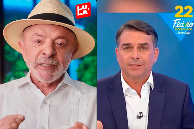 Lula destaca educação e Flávio Bolsonaro foca em segurança na estreia no rádio