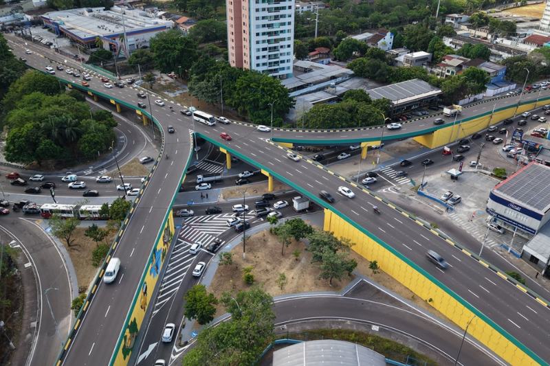 Mudanças no tráfego: Interdição do viaduto Miguel Arraes em Manaus