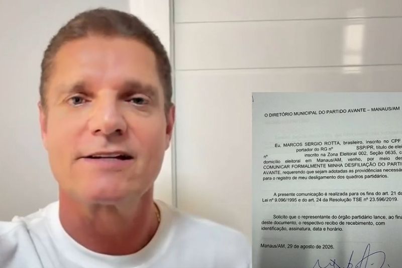 Marcos Rotta se desfilia do Avante e apoia Roberto Cidade ao governo do AM
