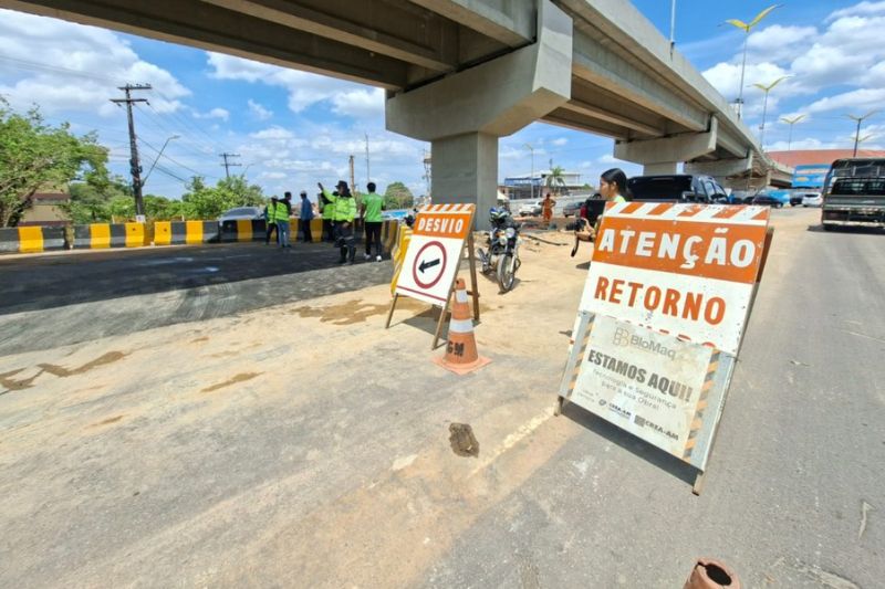 Novo Retorno do Viaduto Passarão em Manaus é Reaberto para Motoristas