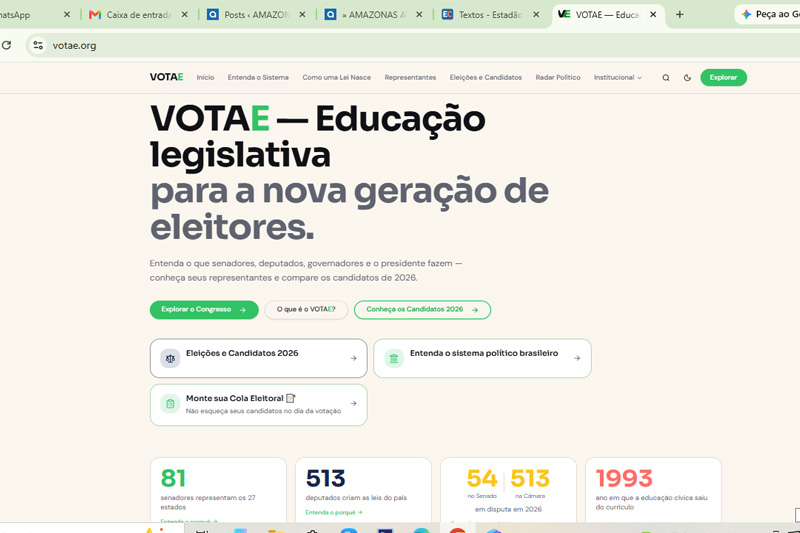 Adolescente de 16 anos desenvolve site para informar jovens eleitores