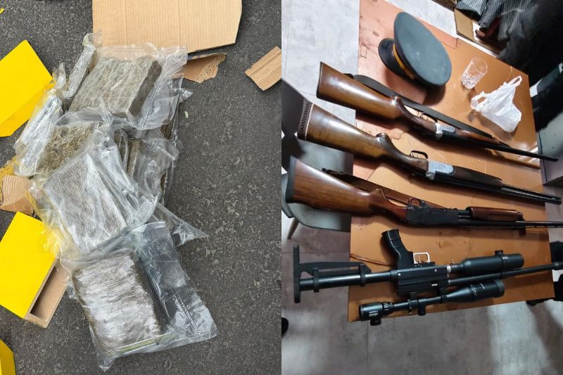 Polícia apreende 56 kg de maconha e armas em Manaus