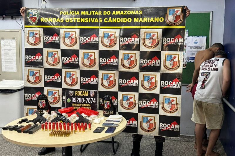 Dois homens presos com drogas e armas na zona norte de Manaus