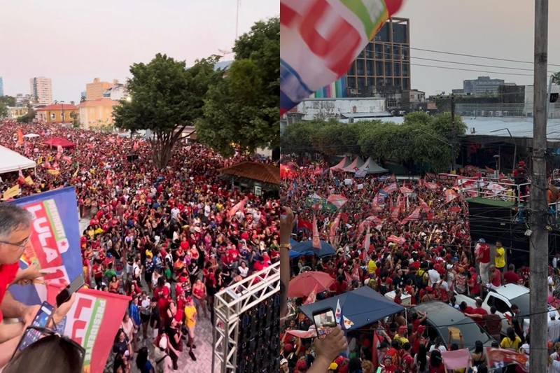 Apoio massivo a Lula em Manaus antes do segundo turno das eleições