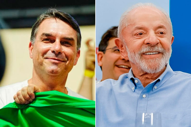 Flávio Bolsonaro lidera Datafolha no 2° turno com 49%; Lula tem 45%