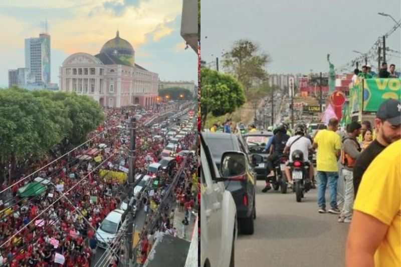 Manaus se prepara para novos atos em apoio a Lula e Flávio Bolsonaro