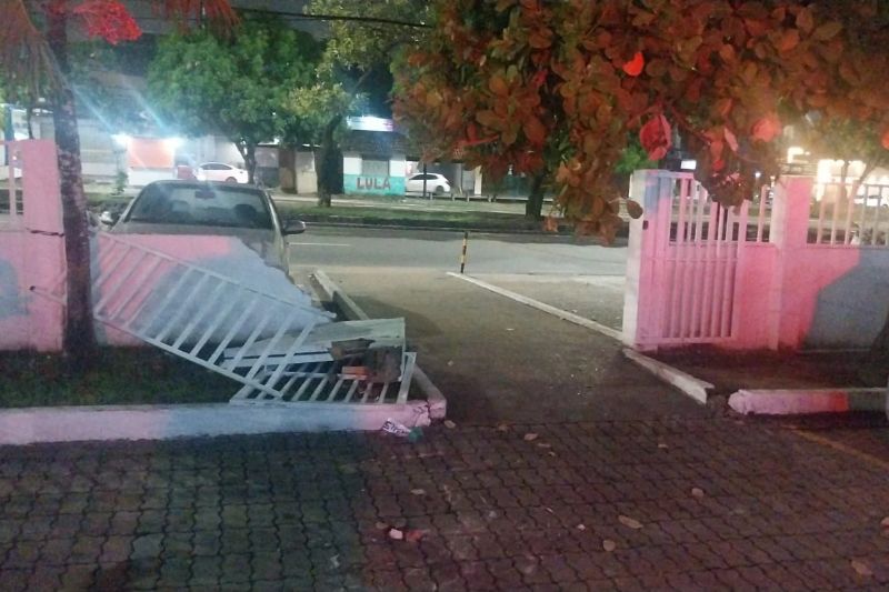 Motorista embriagado colide contra muro do 6º DIP em Manaus