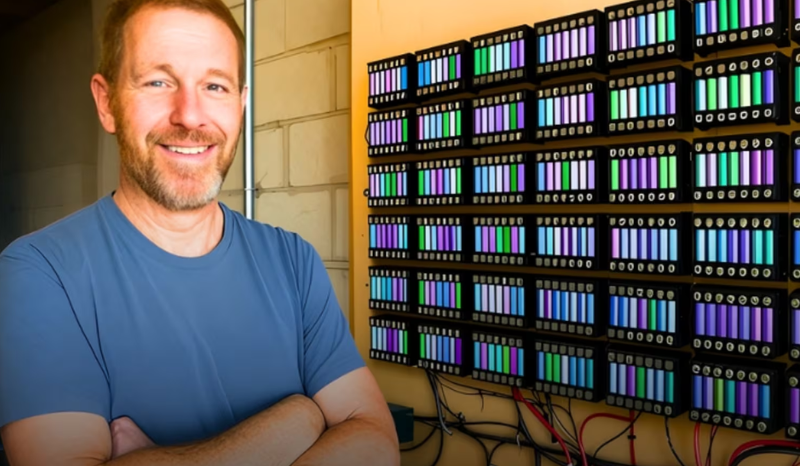 Homem gera energia por 8 anos com baterias de laptop recicladas
