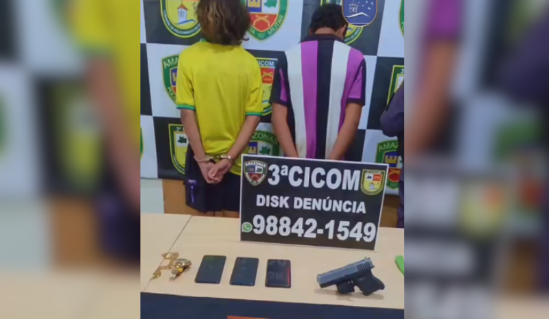 Homens são presos após tentarem assaltar ônibus pela segunda vez em Manaus
