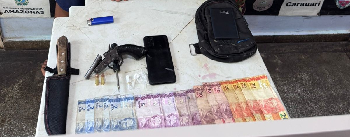 Dois homens são presos em flagrante por roubos a postos de combustível em Carauari