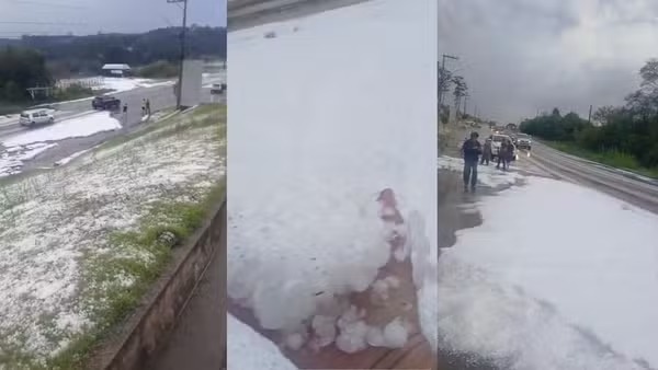 Granizo causa transtornos e danos em Piedade e Ibiúna, SP