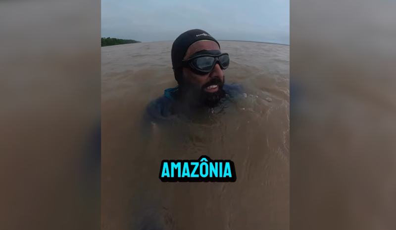Triatleta colombiano atravessa Amazônia em defesa dos rios e chega ao AM