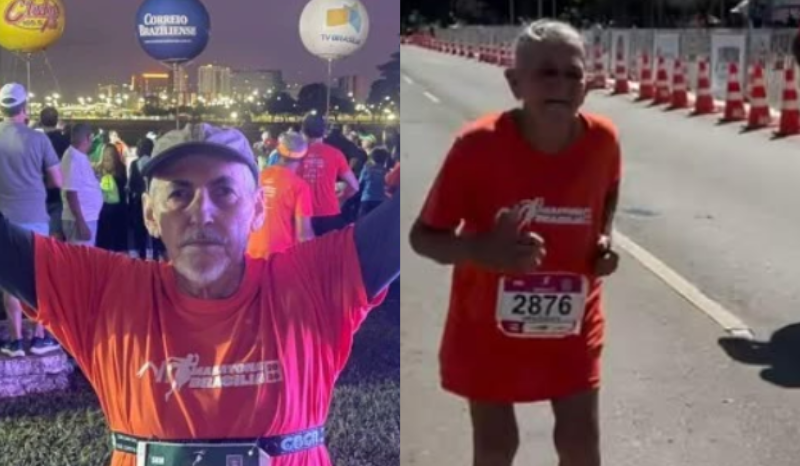 Idosos de 77 e 78 anos brilham em maratona de Brasília