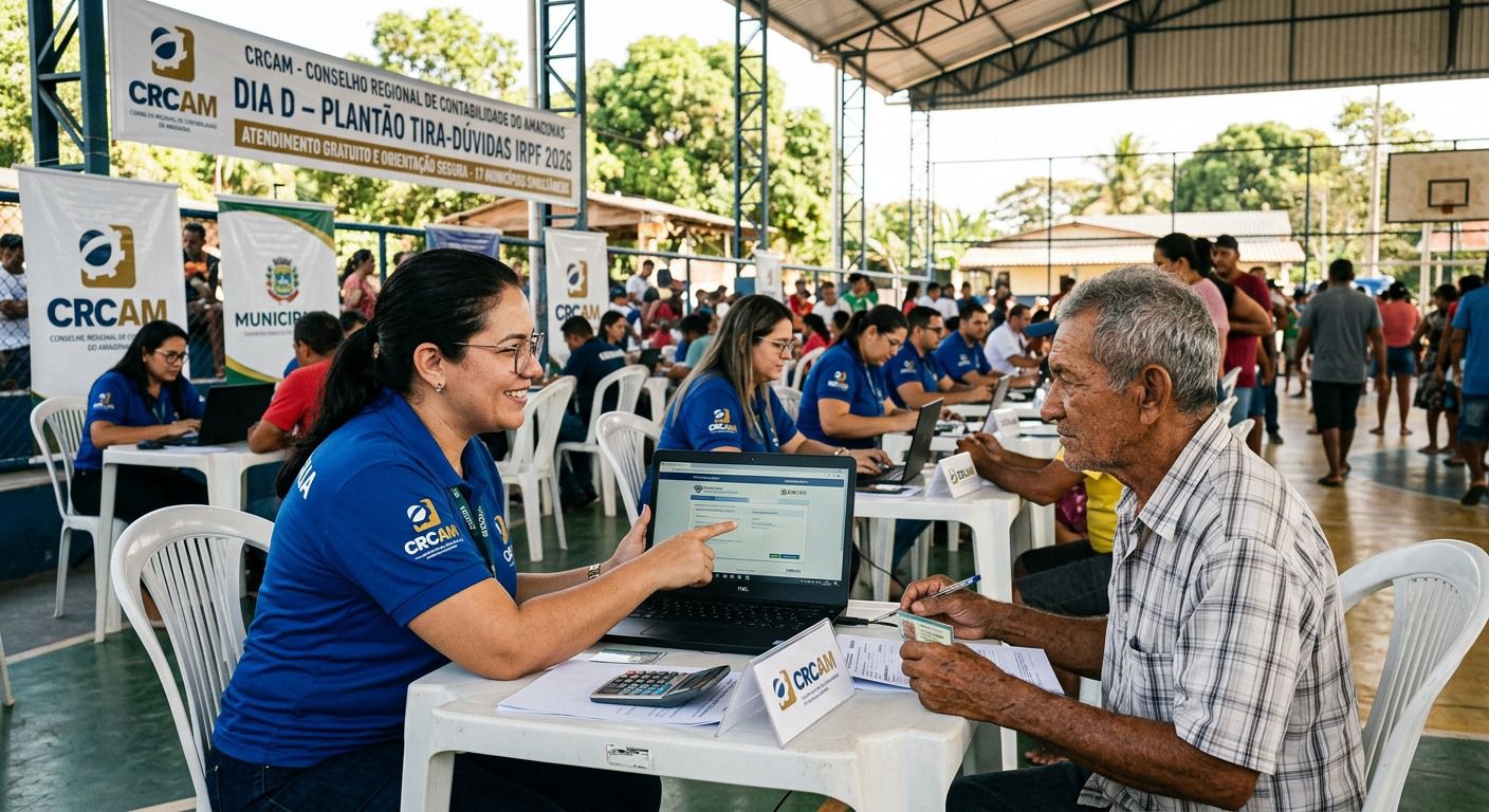 Dia D do Conselho Regional de Contabilidade orienta sobre IRPF em 20 cidades do AM
