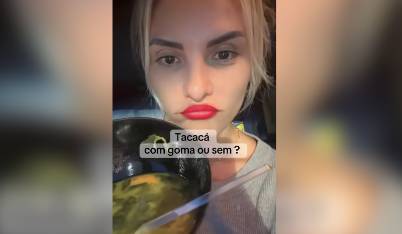 Vídeo nas redes sociais debate consumo de tacacá com ou sem goma