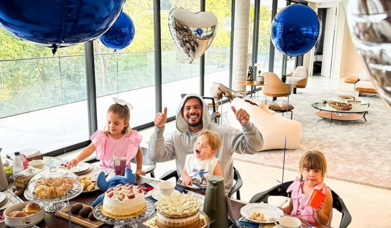 Zé Felipe celebra 28 anos com filhos e mensagens emocionantes dos pais