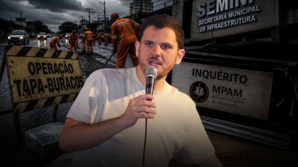 Prefeito de Manaus lança operação Tapa-Buracos e MP investiga obras viárias