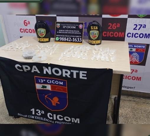 Polícia Militar apreende 104 porções de drogas em lixeira em Manaus