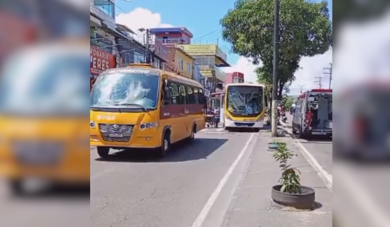 Colisão entre Amarelinho e ônibus deixa feridos na zona leste de Manaus