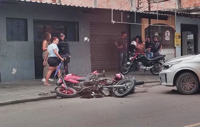 Acidente na Zona Norte de Manaus deixa motociclista em estado grave