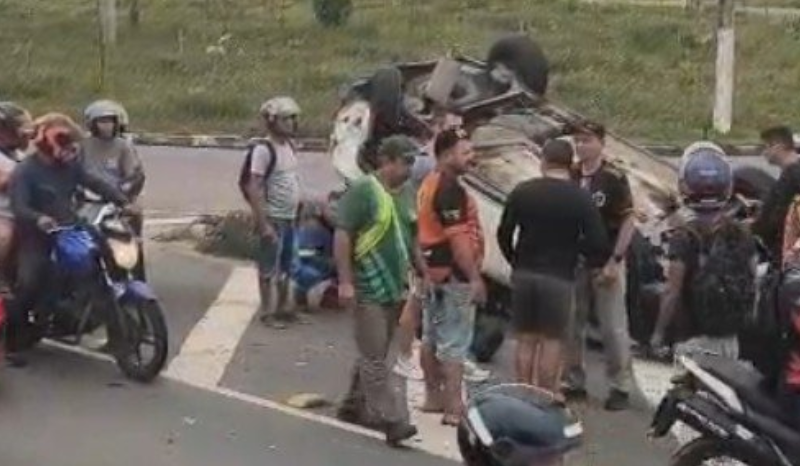 Acidente na Avenida do Turismo causa lentidão no trânsito de Manaus