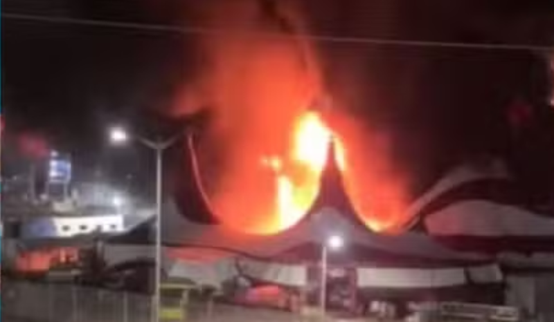 Circo do Tirullipa em Natal é destruído por incêndio, mas ninguém se feriu