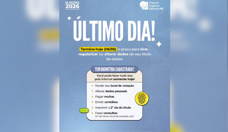 Última chance: serviços do TRE-AM disponíveis online até quarta-feira