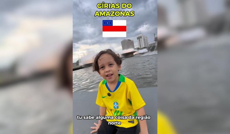 Menino viraliza ao explicar gírias do Amazonas com bom humor