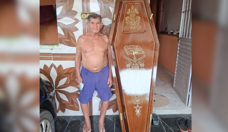 Idoso de 84 anos compra o próprio caixão para evitar despesas futuras