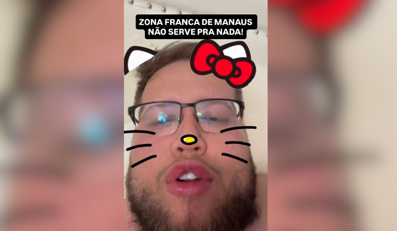 Influenciador critica a Zona Franca de Manaus e gera polêmica nas redes sociais