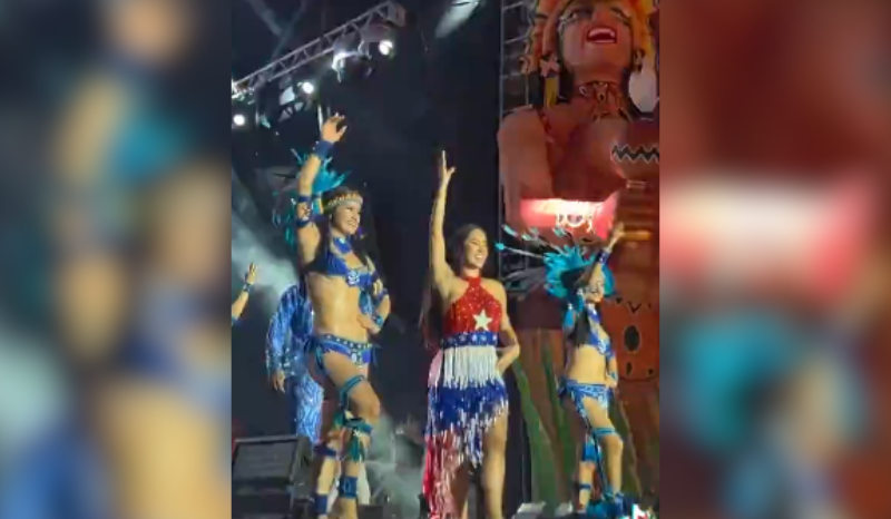 Isabelle Nogueira destaca cultura amazonense ao dançar com Caprichoso