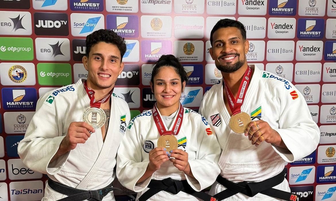 Brasil brilha no Grand Slam de Astana com sete medalhas conquistadas