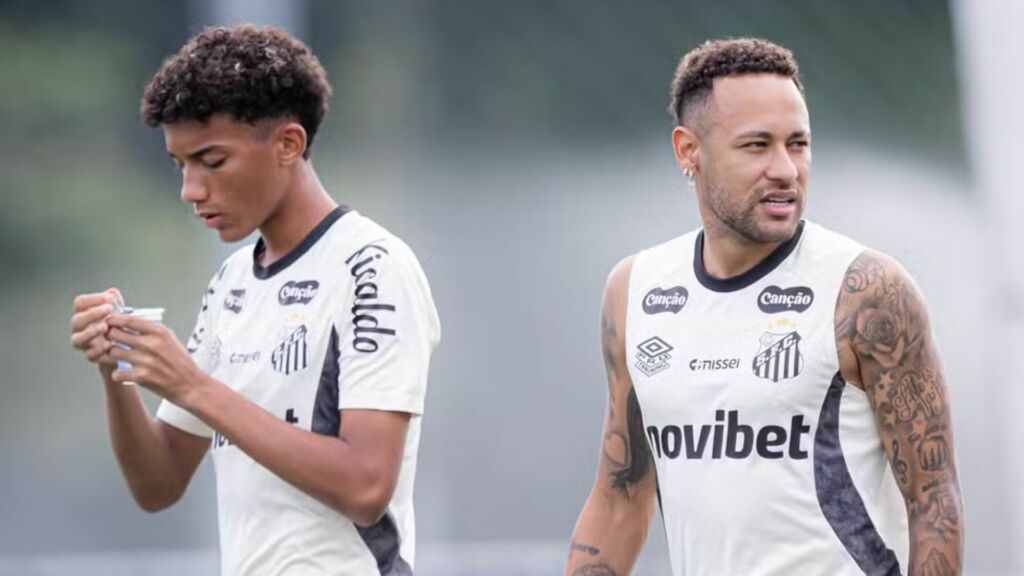 Robinho Jr. e Neymar Jr. comentam desentendimento em treino do Santos
