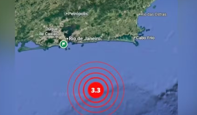 Dois tremores de terra são registrados na costa do Rio de Janeiro
