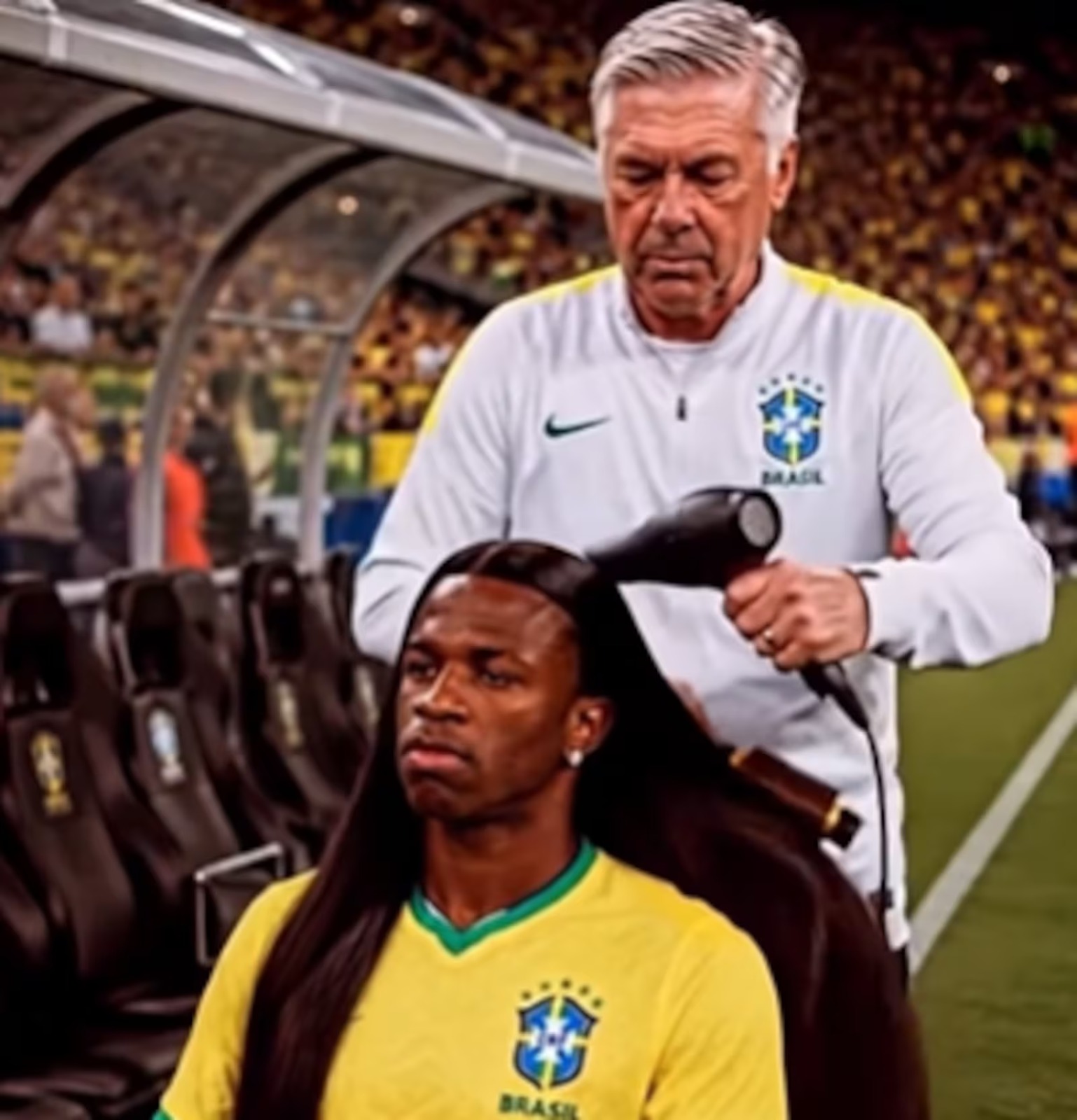 Pausa para hidratação na Copa do Mundo vira meme com vídeo de IA