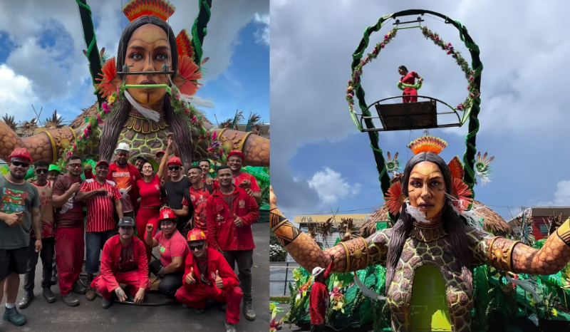 Isabelle Nogueira é homenageada pelo Garantido no Festival de Parintins