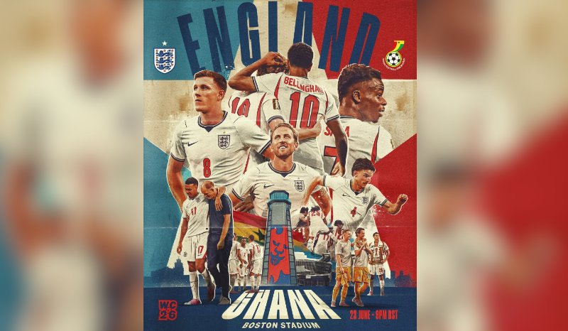 Inglaterra e Gana disputam a liderança do Grupo L na Copa do Mundo 2026