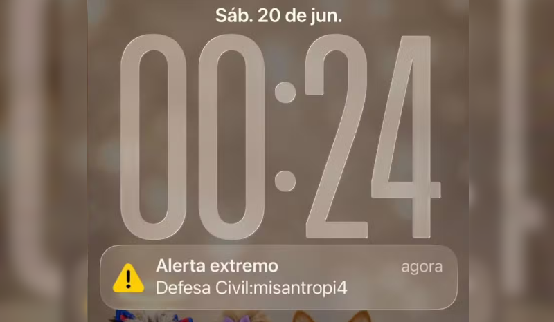 Alerta extremo de misantropia causa estranheza em vários estados do Brasil