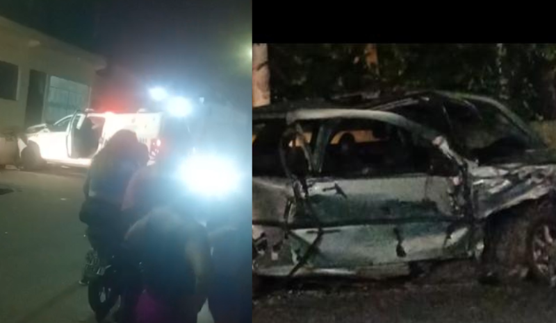Perseguição policial em Manaus resulta em destruição de carro e casa