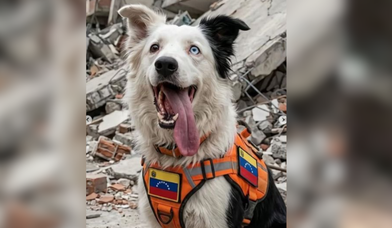 Cão Tsunami se torna herói ao salvar soterrados em terremoto na Venezuela