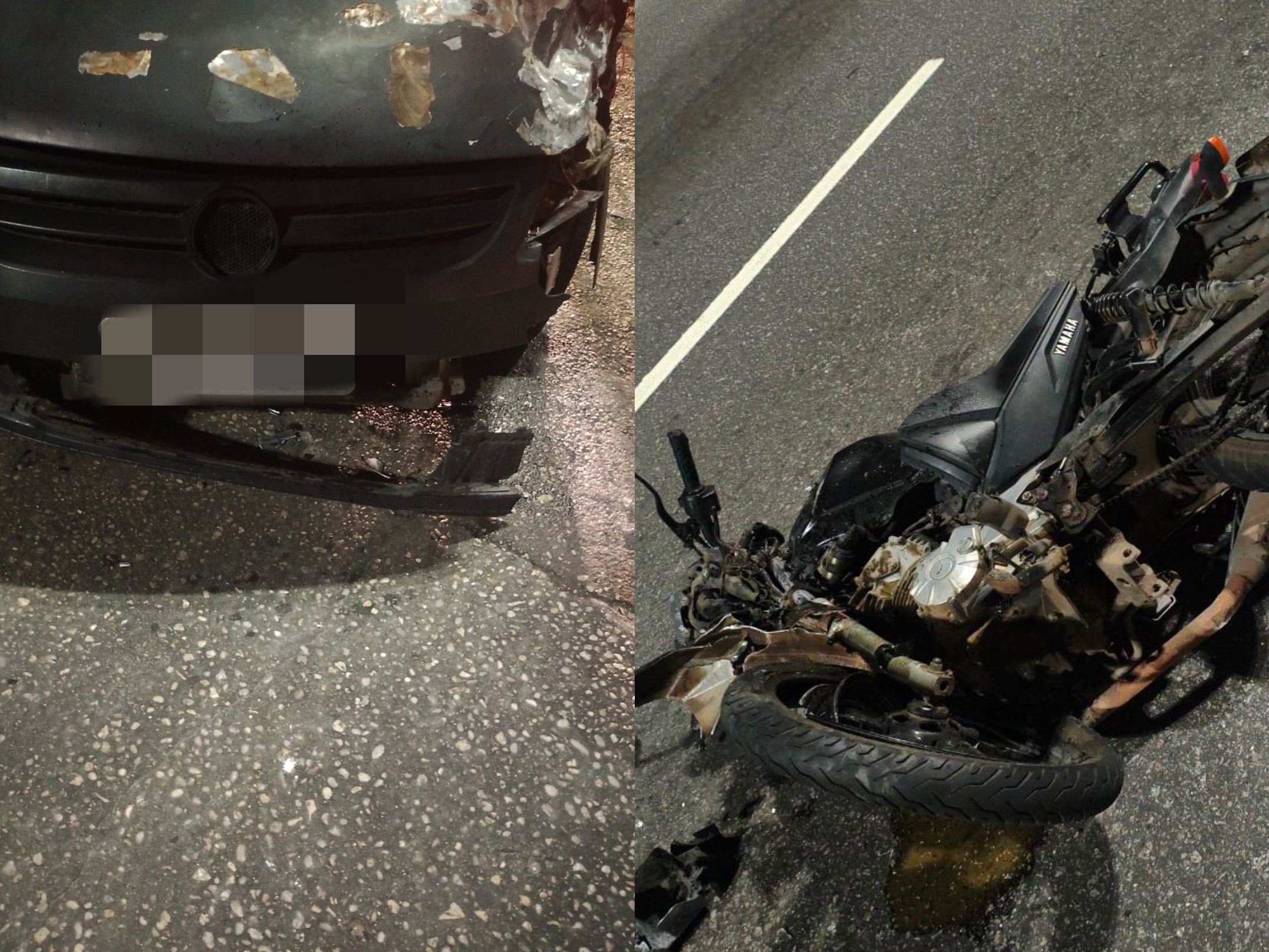 Homem morre em colisão entre carro e moto na Avenida Lourenço da Silva Braga