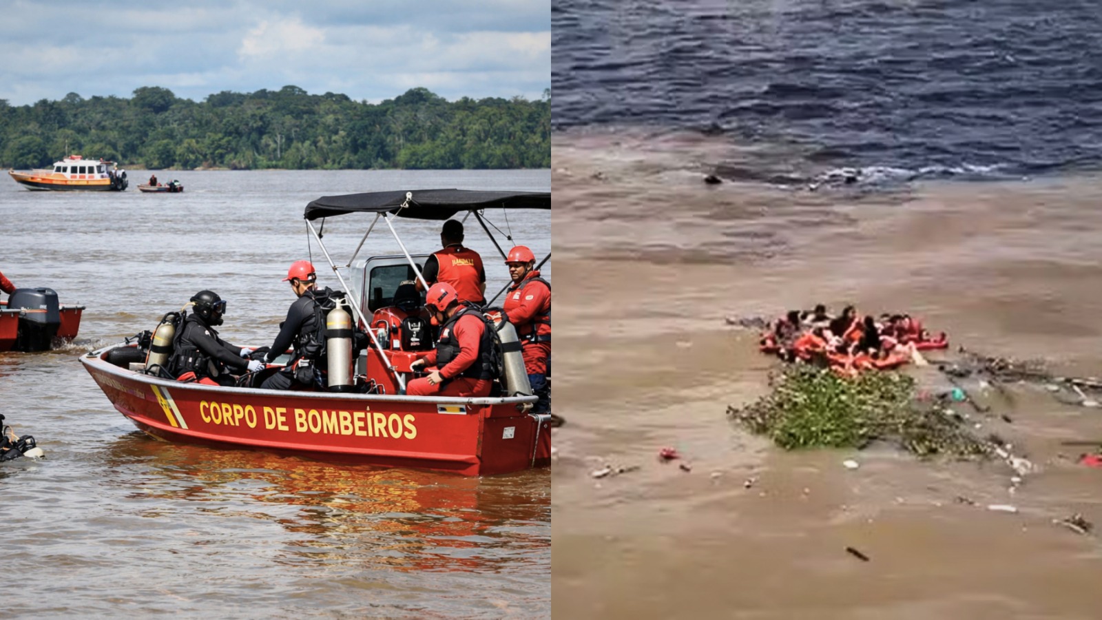 Bombeiros encerram buscas por cinco desaparecidos em naufrágio no Amazonas