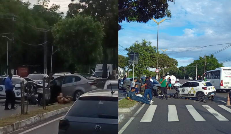 Acidente na Ponta Negra: três veículos colidem e deixam feridos