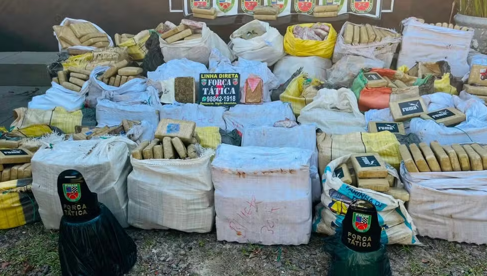 Polícia Militar apreende 1,5 tonelada de drogas e faz prisão em Manaus